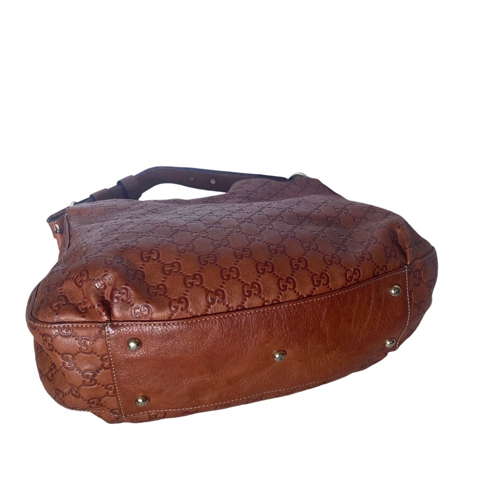 Gucci Guccissima GG brown leather bag - Picture 4 of 10